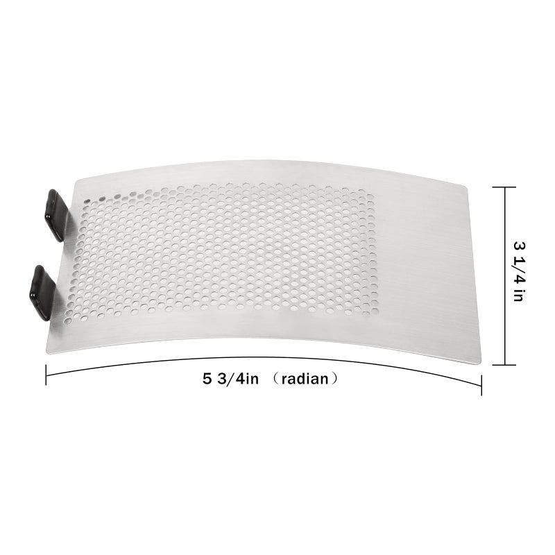Dracarys Metal Punched Bge Mesh Screen Panel Big Green Egg Accessories Draft Door Screen, Big Green Egg Parts Stainless Steel Vent Screen Bge Grill Replacement Fits Medium and Large Big Green Egg - Image 2